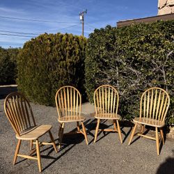 Solid Wood Windsor Dining Chairs. Classic & Sturdy