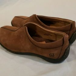 Born Tan Leather Slip-on Shoes Size: 7 1/2M
