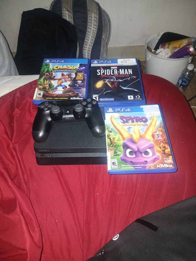 Ps4 Slim 1 Tb With Games 