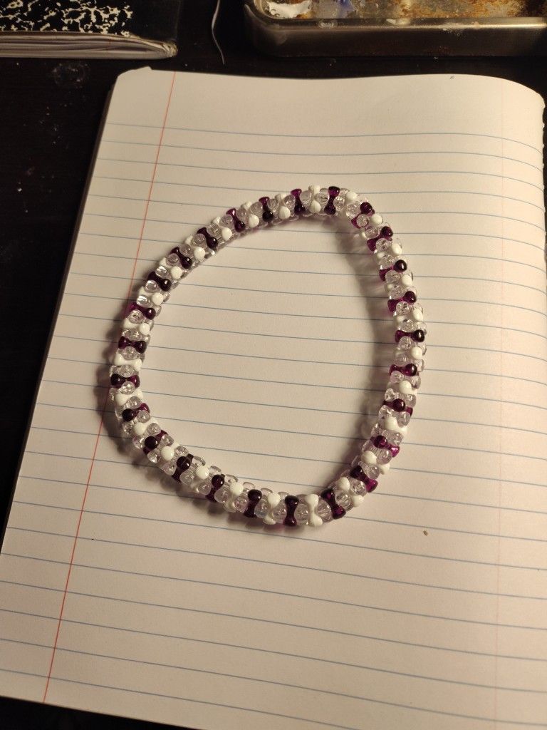 Clear White And Purple Choker For Kids