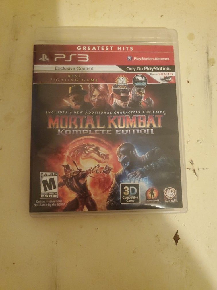 Ps3 Mortal  Kombat Komplete Eddition 