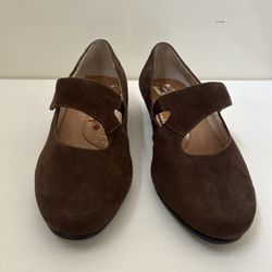 Brown Mary Jane Wedges - Ros Hommerson