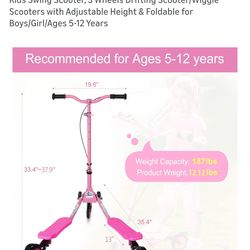 Kids swing scooter