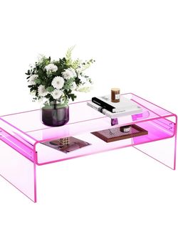 Pink acrylic table