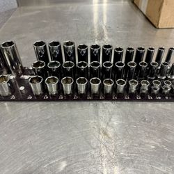 Snap-on Tools 40pc 3/8" Drive METRIC 6 Point Shallow Semi Deep MASTER SET 