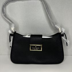 Kate Spade Black Leather Small Shoulder Bag KM642 Women’s