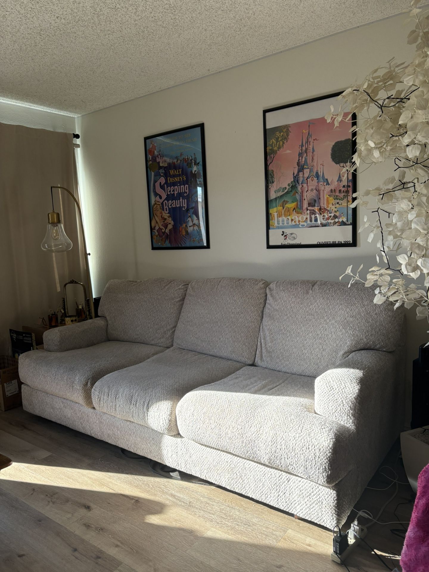 Fabric Couch - Very Comfortable & Washable Cushions!