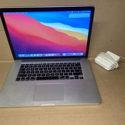 MacBook Pro 15 (Late 2013) Core I7 @ 2.0GHz. 8GB. 256GB SSD. Big Sur