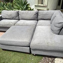 Thomasville Sectional Sofa With Ottoman