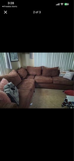 Brown sectional