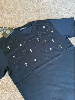 Chrome Hearts rhinestone T-shirt silver crosses sizes L&XL - throw offers