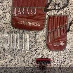 Matco tools : METRIC COMBINATION WRENCH, Open End Angled Wrench Set,ROLL PIN Punch, torx sockets
