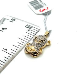 10kt Gold Diamond Pendant Teddy Bear .20ctw 2.80grams 153744 4