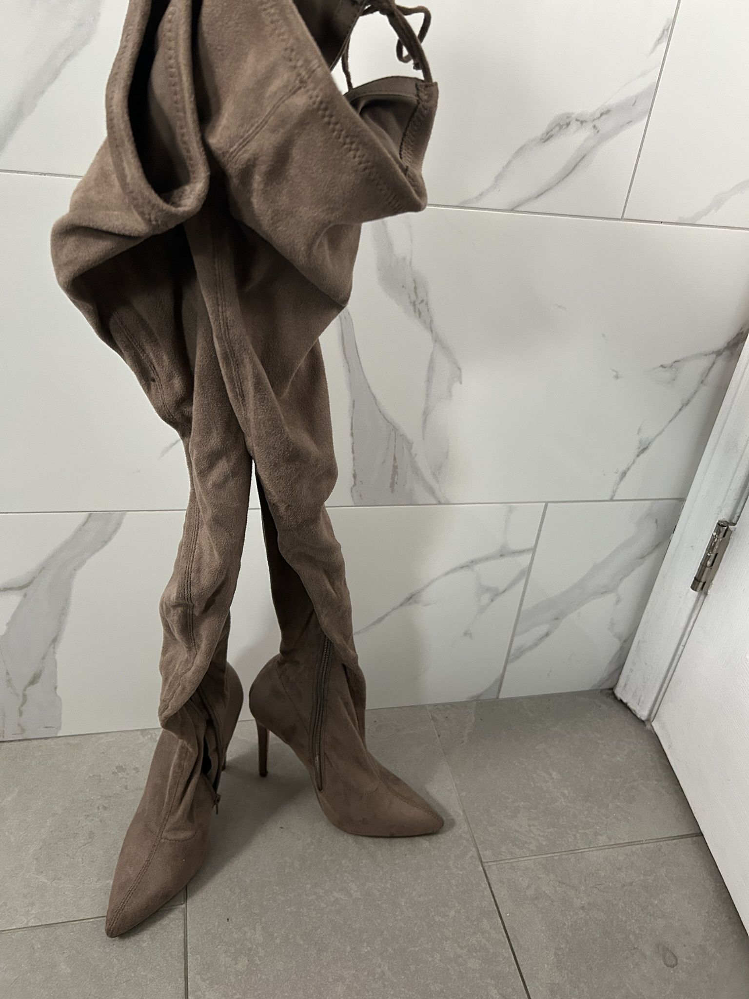 Tan Thigh High Boots