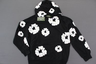 Denim Tear Black and White Hoodie Size Large