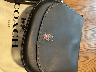 Coach x Mickey Mouse Disney Glovetanned Leather Saddle Bagg