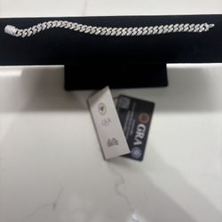 Iced Mossanite Cuban Bracelet