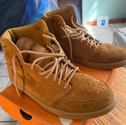 Air Jordan 1 High Wheat Suede Sneakers