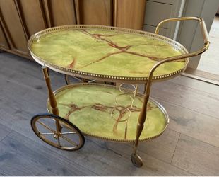 Bar cart vintage tea cart old