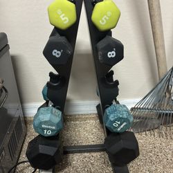Dumbbells And Rack