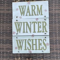 Warm Winter Wishes Wall Decor