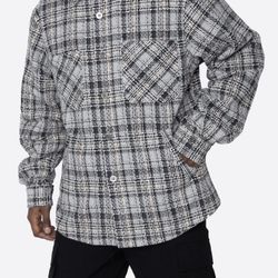 FLANNEL SHIRT - GREY (XL)
