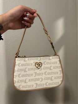 Juicy Couture white and tan mini purse
