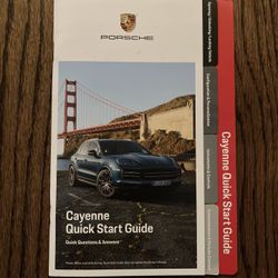 **BRAND NEW  OEM Porsche Cayenne Quick Start Guide FOR SALE!