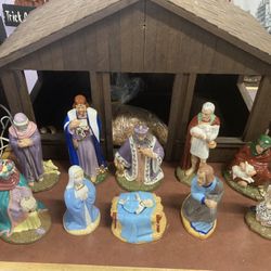 Nativity Set, Hand Painted