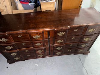 Mahogany vintage dresser, brass handles