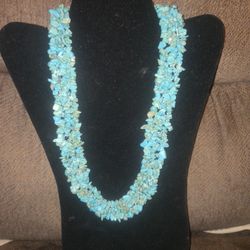 Turquoise Necklace Chip Collar 