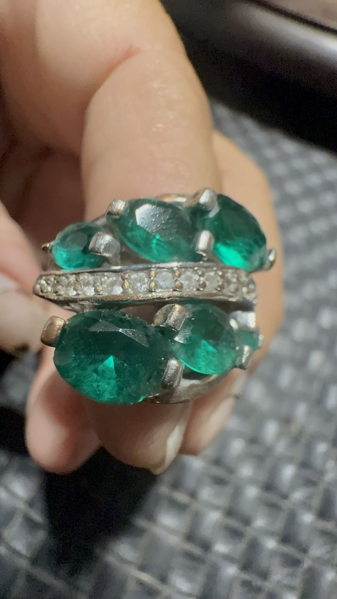 925 Emerald Ring  
