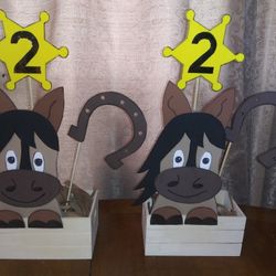 Centros De Mesa Y Dulceros.tema Vaquero.