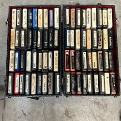 8-track Music Collection (93 Total) + Case