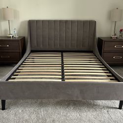 Queen Tufted Bed  frame and Headboard
