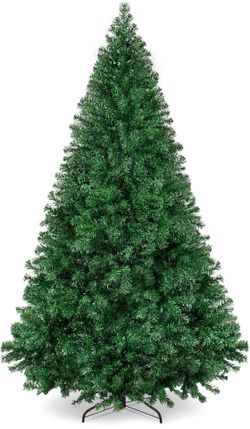 Artificial Christmas Tree, Premium Unlit Pine Design, Dense Branches Realistic Holiday Décor​ w/Easy Assembly - Green