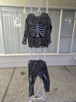 Skeleton Zombie Halloween Costume Kids Small Age 4-6