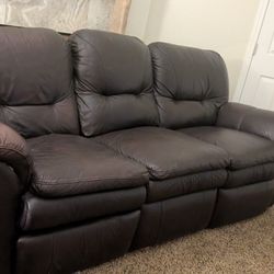 Leather recliner Couch 