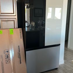 Bottom freezer Glass panel for French door, Samsung refrigerator, gray or white