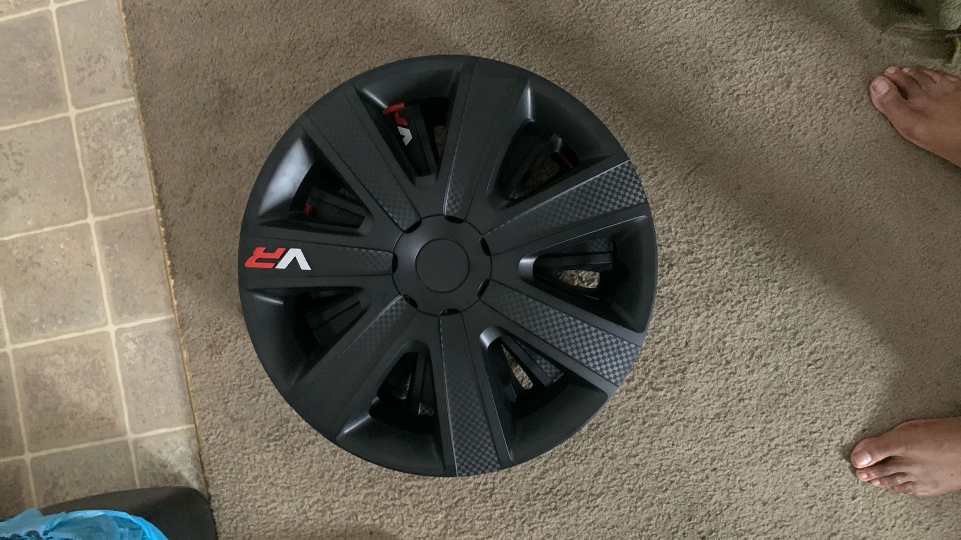 16” Matte Black Hubcaps