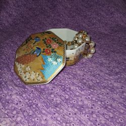 Jewelry Box Porcelain Hand Painted Box