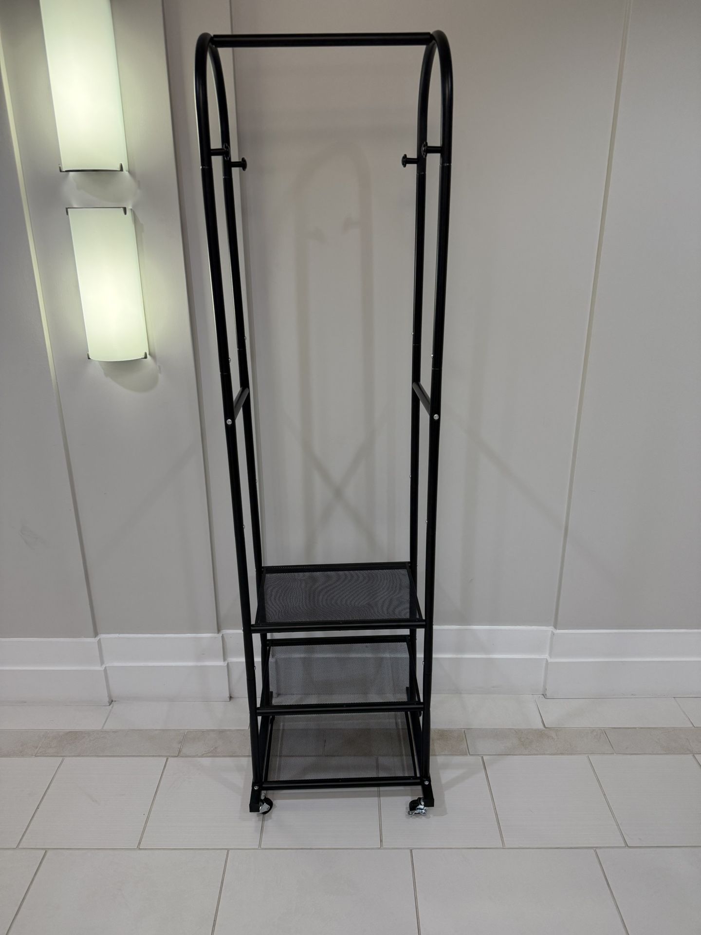 IKEA Clothes rack with shoe storage, anthracite