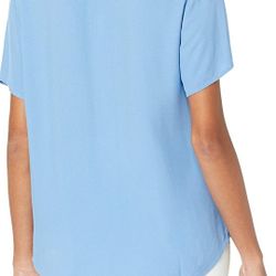 Women's Short Sleeve Shirt Size M Blue