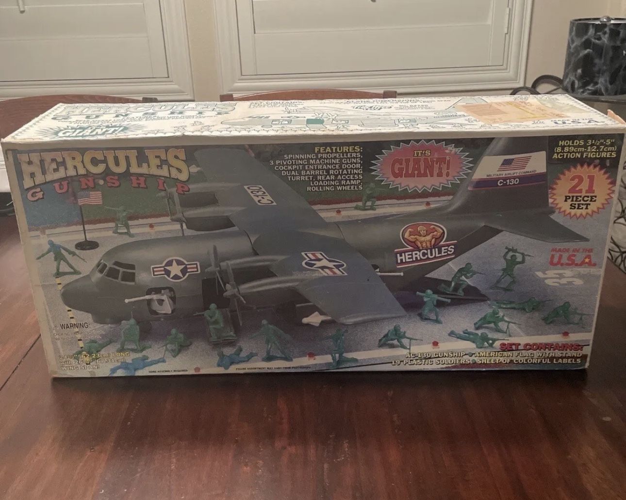 Vintage Tim Mee Hercules AC 130 TOY with Figures