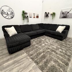 Navy Sectional Couch - Free Delivery 