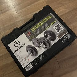 40 lbs adjustable dumbbells marcy chrome