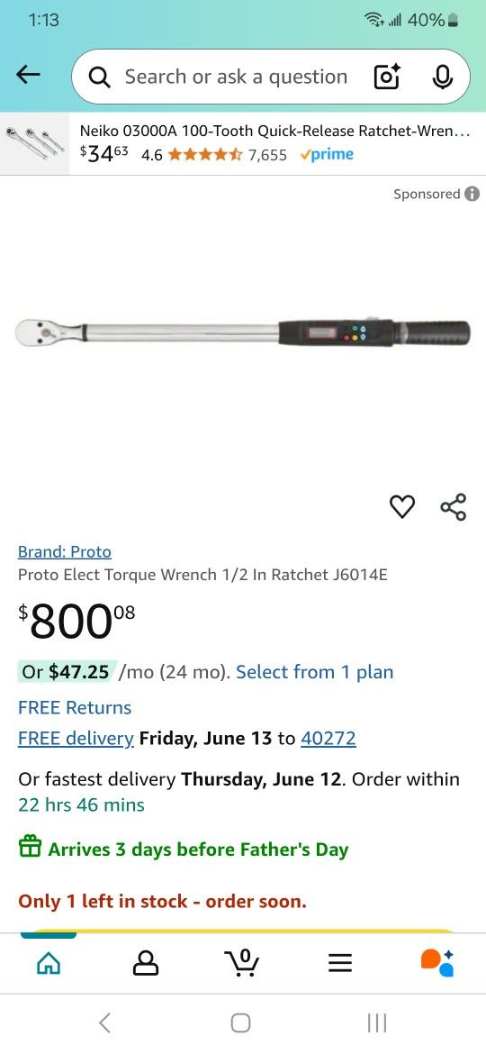 Proto Electric Torque Wrench