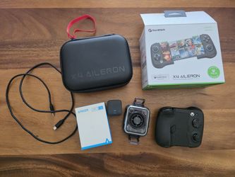 Gamesir X4 Aileron Bluetooth Controller, Redmagic Cooler, and Anker Charger