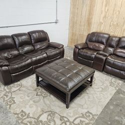 Leather Reclining sofa Set