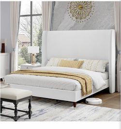 White modern bedframe